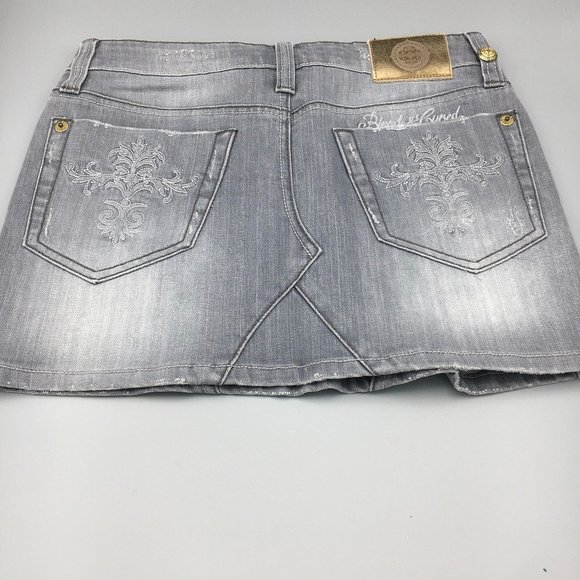 5/$25 First Kiss Denim Mini Skirt NWOT - Picture 3 of 8